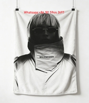 Balenciaga Disco Ball Boot Flannel Throw Blanket for Sofa and Wall Decor BA500